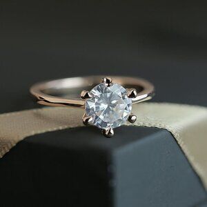 Fashionable Gemstone CZ Thin Elegant Rings for Women, INDN8132
